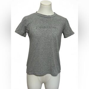 Gray Women's Graphic Tee "I Overthink" - small